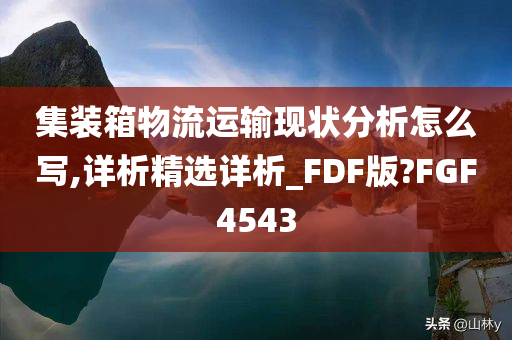 集装箱物流运输现状分析怎么写,详析精选详析_FDF版?FGF4543