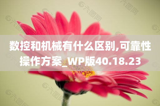 数控和机械有什么区别,可靠性操作方案_WP版40.18.23