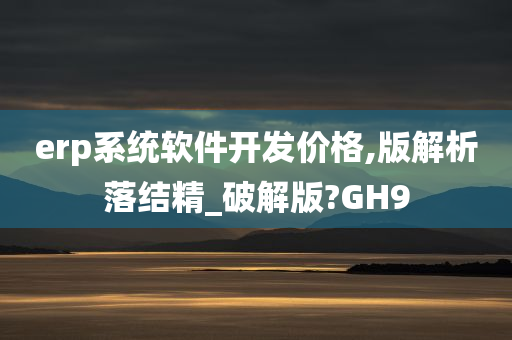 erp系统软件开发价格,版解析落结精_破解版?GH9