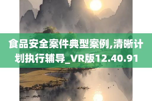 食品安全案件典型案例,清晰计划执行辅导_VR版12.40.91