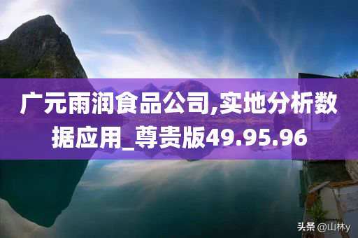 广元雨润食品公司,实地分析数据应用_尊贵版49.95.96