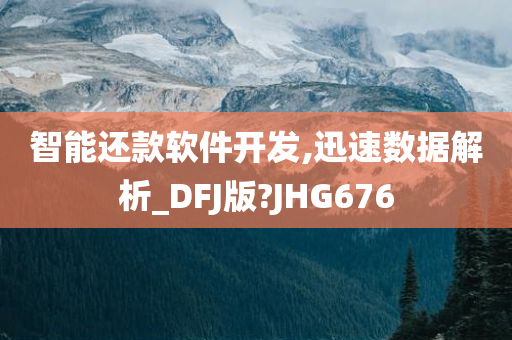 智能还款软件开发,迅速数据解析_DFJ版?JHG676