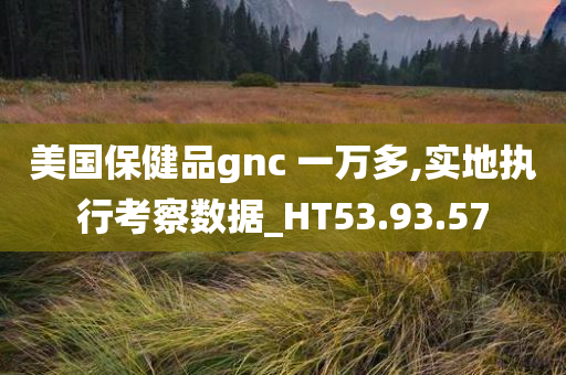 美国保健品gnc 一万多,实地执行考察数据_HT53.93.57