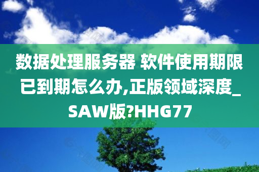 数据处理服务器 软件使用期限已到期怎么办,正版领域深度_SAW版?HHG77