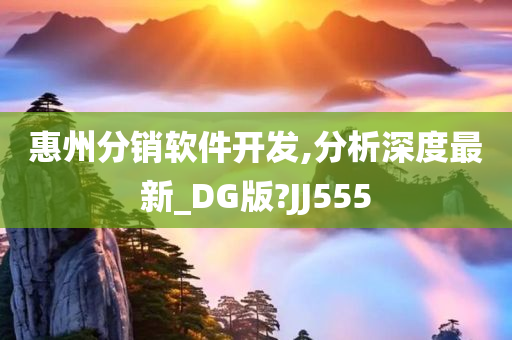 惠州分销软件开发,分析深度最新_DG版?JJ555