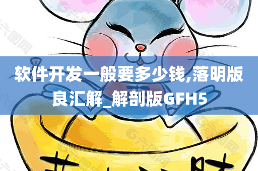 软件开发一般要多少钱,落明版良汇解_解剖版GFH5