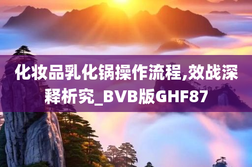 化妆品乳化锅操作流程,效战深释析究_BVB版GHF87