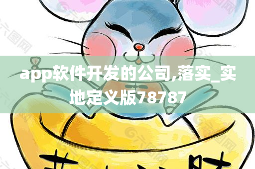 app软件开发的公司,落实_实地定义版78787