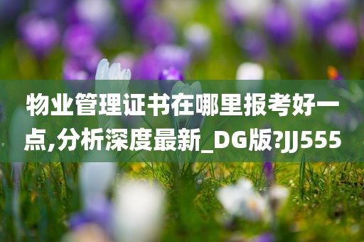 物业管理证书在哪里报考好一点,分析深度最新_DG版?JJ555