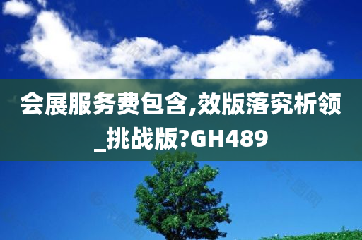 会展服务费包含,效版落究析领_挑战版?GH489