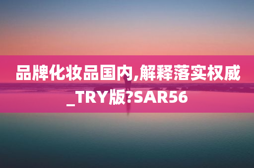 品牌化妆品国内,解释落实权威_TRY版?SAR56