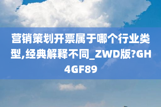 营销策划开票属于哪个行业类型,经典解释不同_ZWD版?GH4GF89