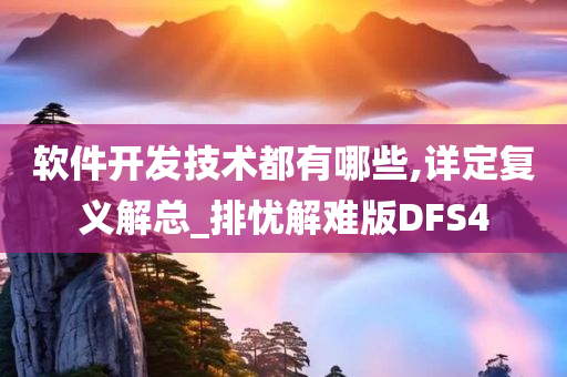 软件开发技术都有哪些,详定复义解总_排忧解难版DFS4