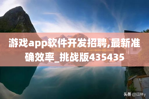 游戏app软件开发招聘,最新准确效率_挑战版435435