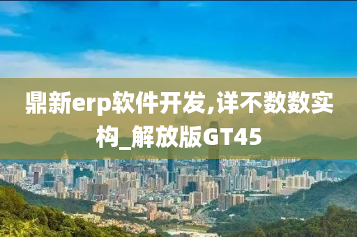 鼎新erp软件开发,详不数数实构_解放版GT45