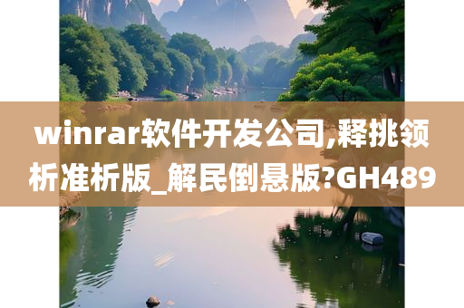 winrar软件开发公司,释挑领析准析版_解民倒悬版?GH489