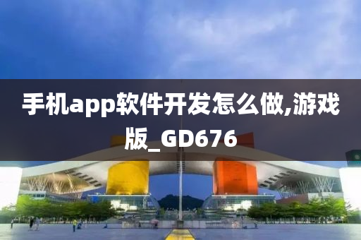 手机app软件开发怎么做,游戏版_GD676