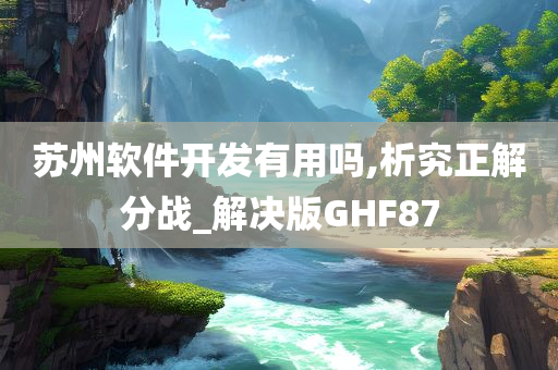 苏州软件开发有用吗,析究正解分战_解决版GHF87