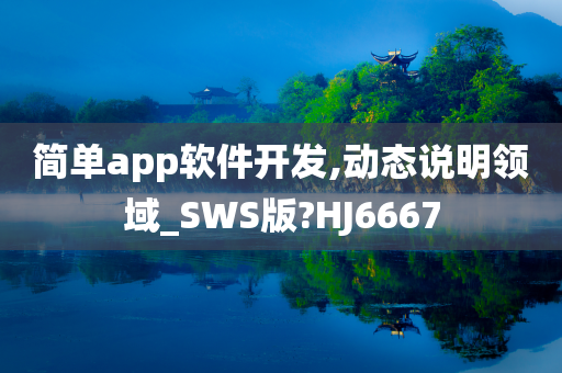 简单app软件开发,动态说明领域_SWS版?HJ6667