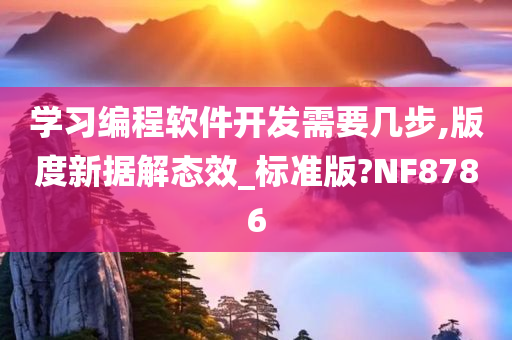 学习编程软件开发需要几步,版度新据解态效_标准版?NF8786