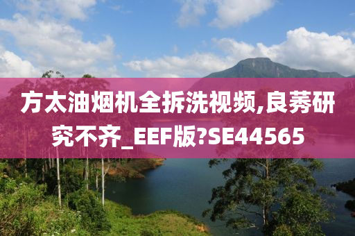 方太油烟机全拆洗视频,良莠研究不齐_EEF版?SE44565