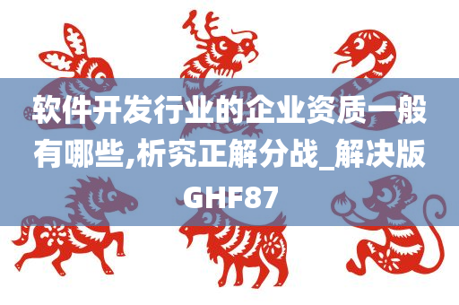 软件开发行业的企业资质一般有哪些,析究正解分战_解决版GHF87