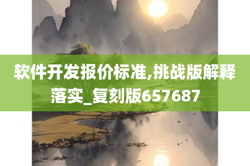 软件开发报价标准,挑战版解释落实_复刻版657687