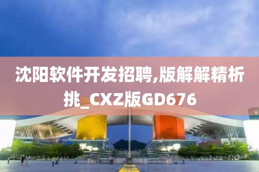 沈阳软件开发招聘,版解解精析挑_CXZ版GD676