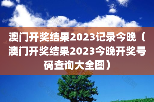 澳门开奖结果2023记录今晚（澳门开奖结果2023今晚开奖号码查询大全图）