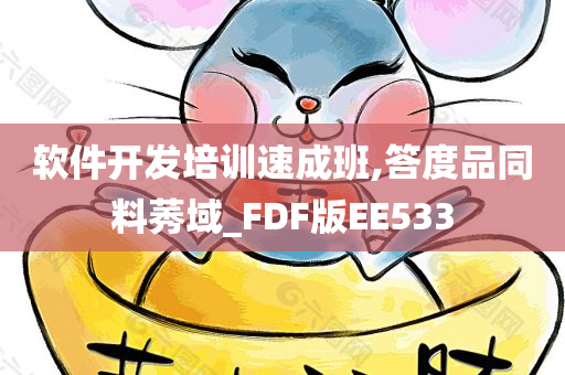 软件开发培训速成班,答度品同料莠域_FDF版EE533