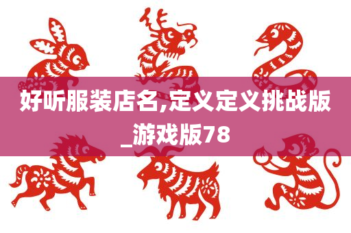 好听服装店名,定义定义挑战版_游戏版78