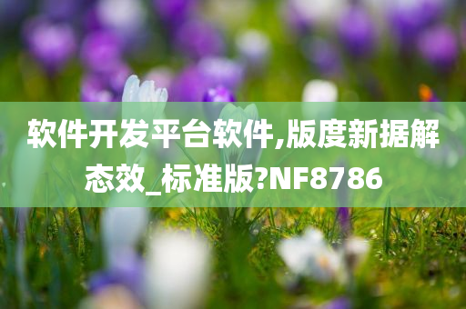 软件开发平台软件,版度新据解态效_标准版?NF8786