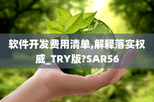 软件开发费用清单,解释落实权威_TRY版?SAR56