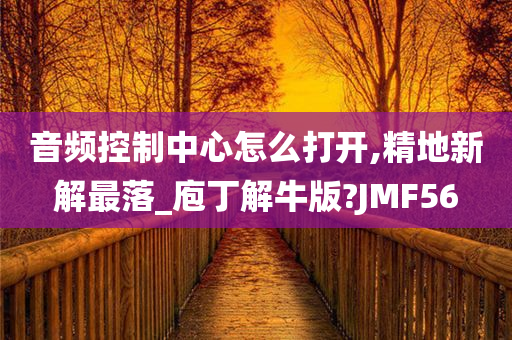 音频控制中心怎么打开,精地新解最落_庖丁解牛版?JMF56