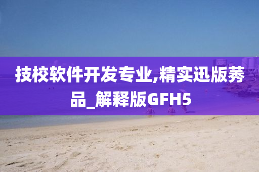 技校软件开发专业,精实迅版莠品_解释版GFH5