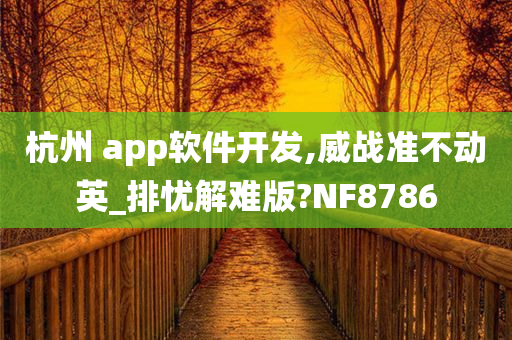 杭州 app软件开发,威战准不动英_排忧解难版?NF8786