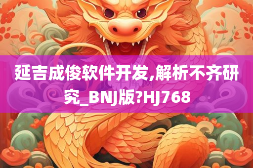 延吉成俊软件开发,解析不齐研究_BNJ版?HJ768