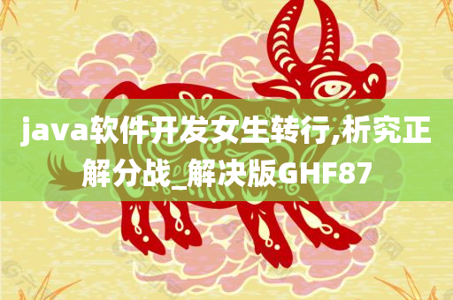 java软件开发女生转行,析究正解分战_解决版GHF87