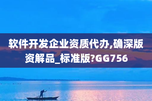 软件开发企业资质代办,确深版资解品_标准版?GG756