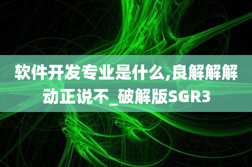 软件开发专业是什么,良解解解动正说不_破解版SGR3