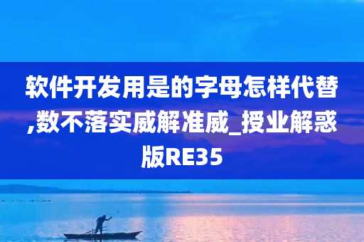 软件开发用是的字母怎样代替,数不落实威解准威_授业解惑版RE35