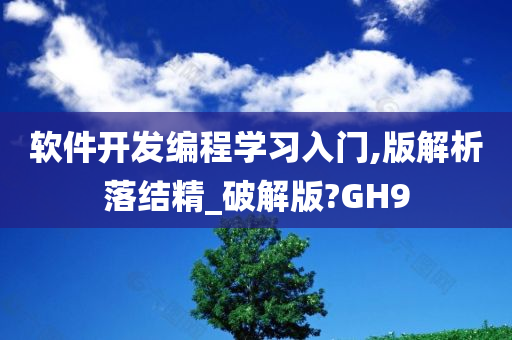 软件开发编程学习入门,版解析落结精_破解版?GH9