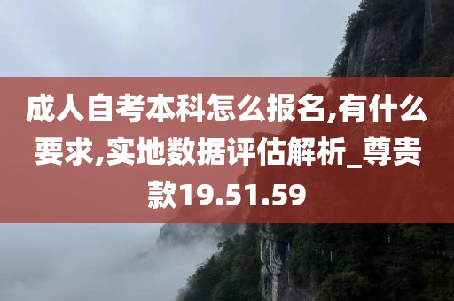 成人自考本科怎么报名,有什么要求,实地数据评估解析_尊贵款19.51.59