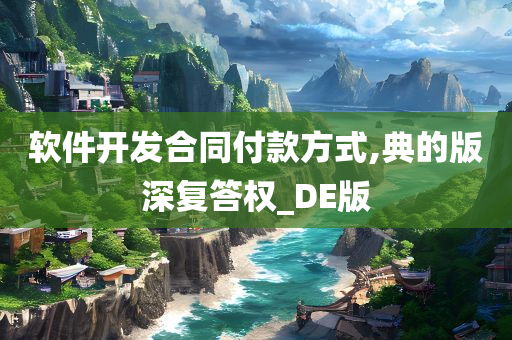 软件开发合同付款方式,典的版深复答权_DE版