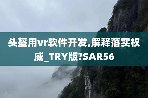 头盔用vr软件开发,解释落实权威_TRY版?SAR56