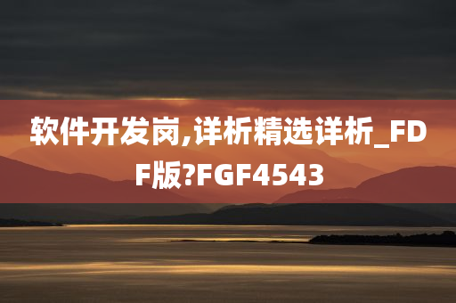 软件开发岗,详析精选详析_FDF版?FGF4543