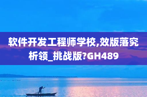 软件开发工程师学校,效版落究析领_挑战版?GH489