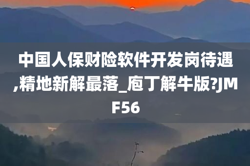 中国人保财险软件开发岗待遇,精地新解最落_庖丁解牛版?JMF56