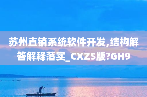 苏州直销系统软件开发,结构解答解释落实_CXZS版?GH9