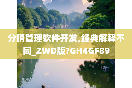 分销管理软件开发,经典解释不同_ZWD版?GH4GF89